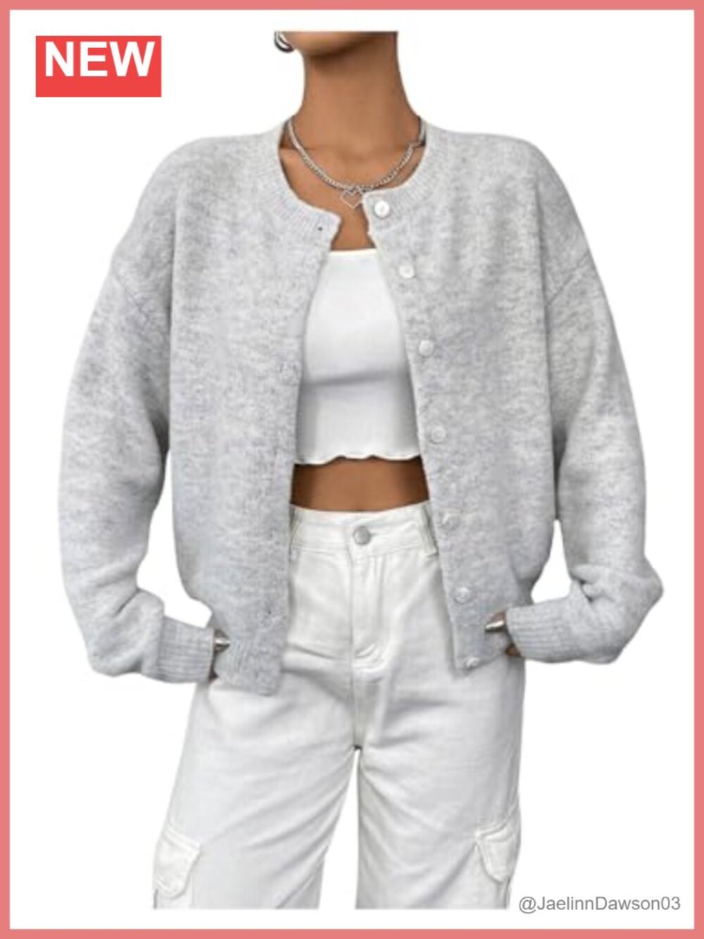 Women's Button Up Knit Cardigan Open Front Casual Fall Sweater